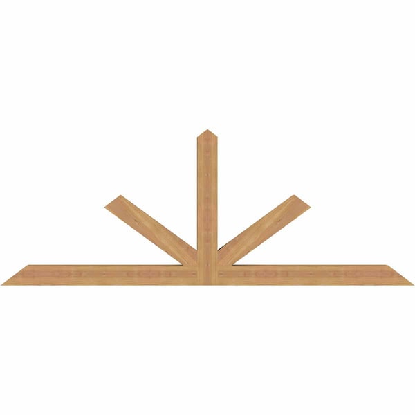Ekena Millwork Saratoga Smooth Timber Gable Bracket, Western Red Cedar, 72"W x 27"H x 3 1/2"D x 3 1/2"F, 9/12 Pitch GBW072X27X0404SAR00SWR - main